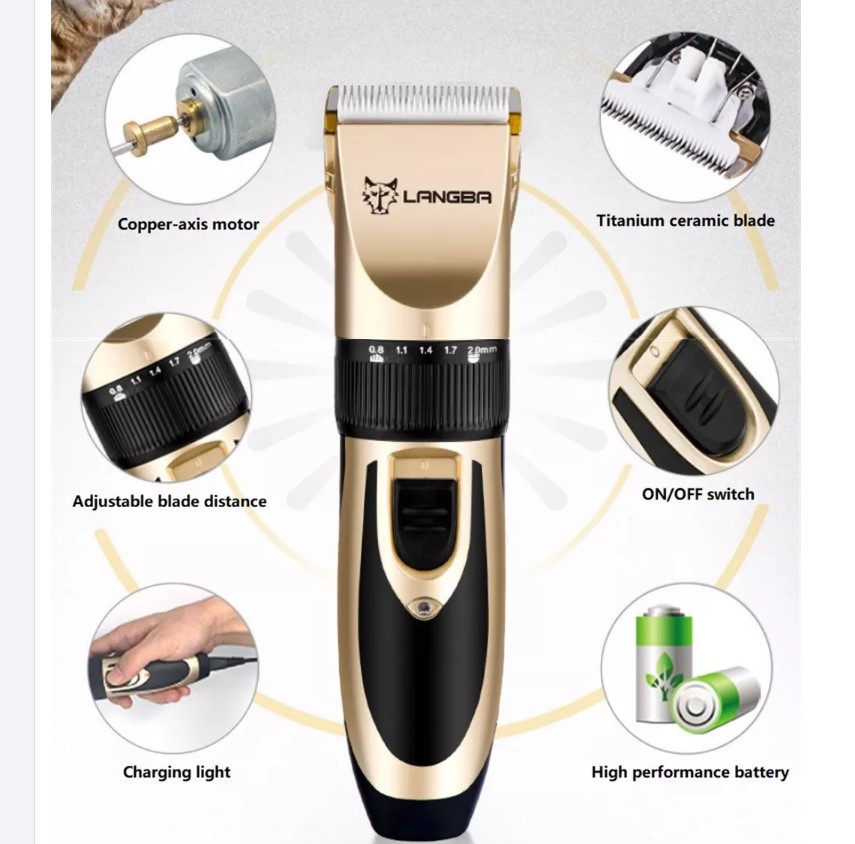 Tosatrice per animali domestici a batteria LANGBA AB60